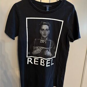 Elvis Presley mugshot Rebel Tshirt sz S